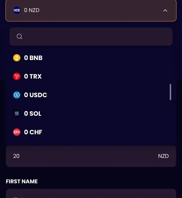 BiggerZ homepage and payment method screens before registration — screenshot 5 of 5
