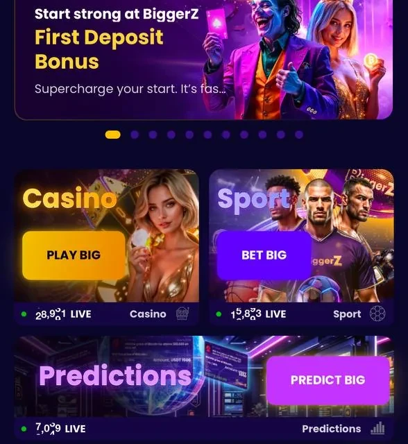 BiggerZ registration, full flow — screenshot 1 of 4