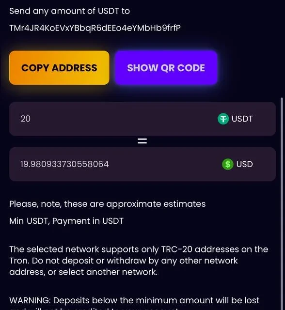 BiggerZ deposit flow, additional screens — screenshot 4 of 4