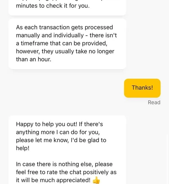 BiggerZ the rest of the support conversation — screenshot 5 of 5