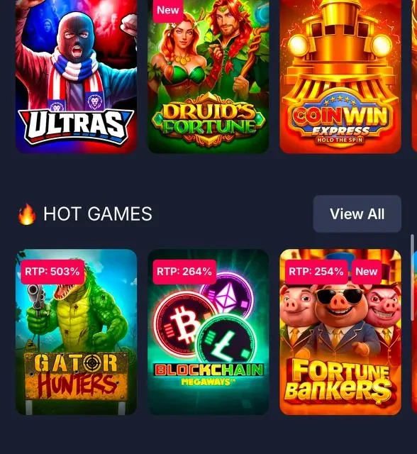 BitStarz games lobby, provider list, and RTP disclosure — screenshot 1 of 5