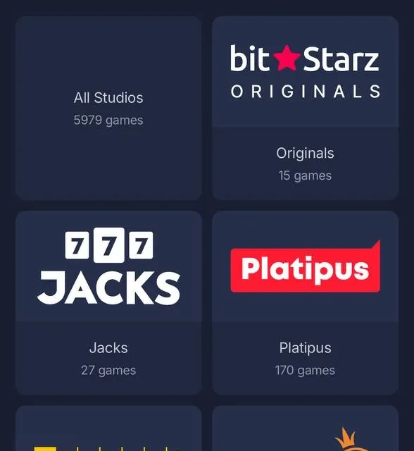 BitStarz games lobby, provider list, and RTP disclosure — screenshot 3 of 5