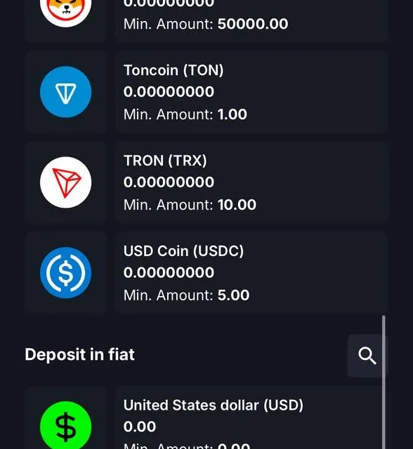 CoinCasino payment method screens before registration — screenshot 2 of 5