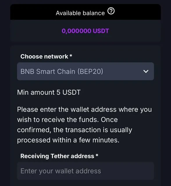 CoinCasino deposit flow, additional screens — screenshot 1 of 2