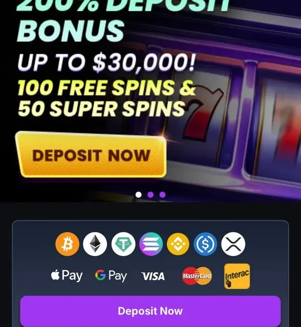 CoinCasino deposit flow, additional screens — screenshot 2 of 2