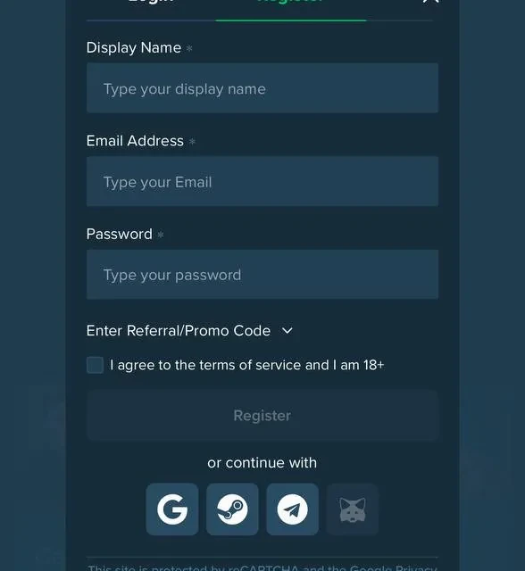 Duelbits registration, additional screens — screenshot 1 of 2