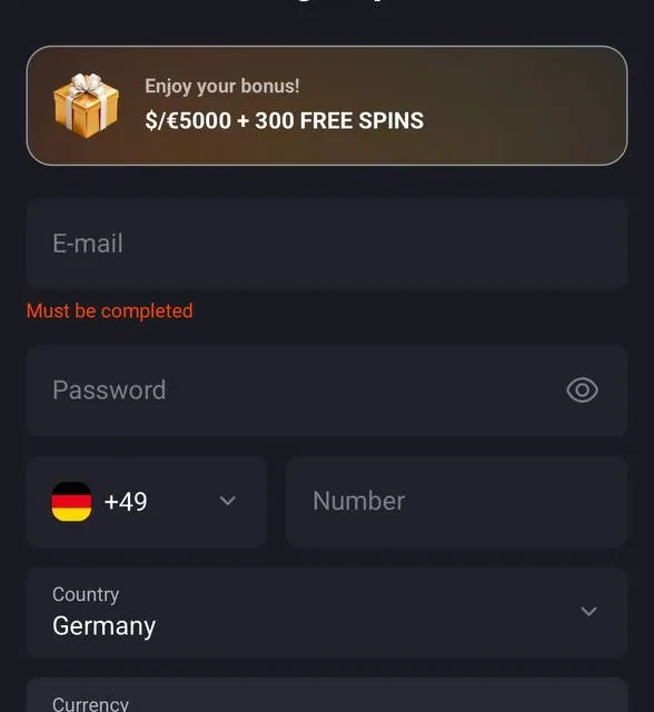 FortunePlay registration, full flow — screenshot 1 of 2