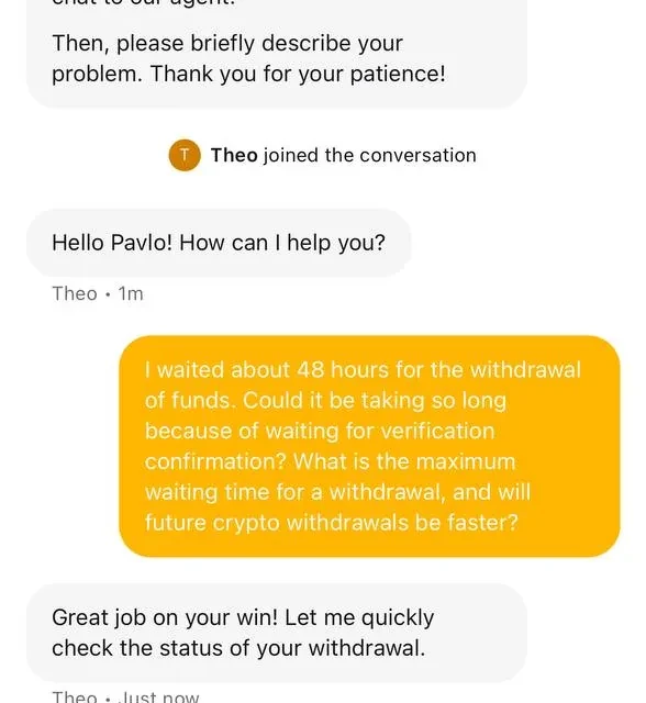 FortunePlay the rest of the support conversation — screenshot 1 of 5