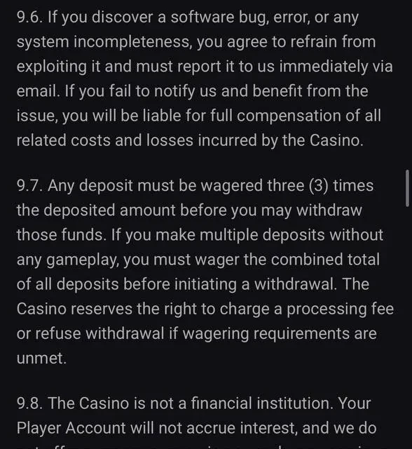 FortunePlay the Terms & Conditions pages behind these license and wagering findings — screenshot 1 of 5