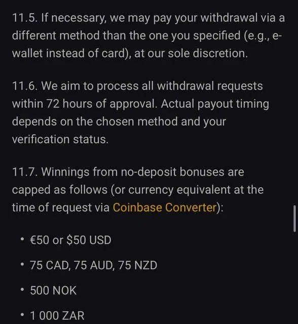 FortunePlay the Terms & Conditions pages behind these license and wagering findings — screenshot 4 of 5