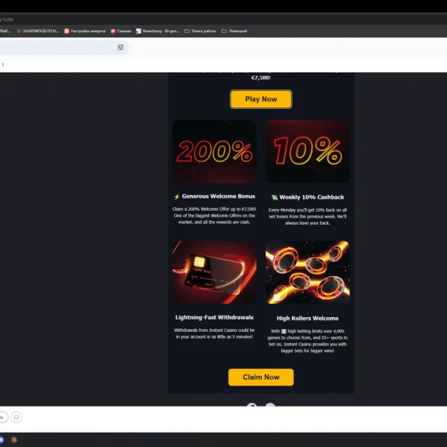 Instant Casino registration, full flow — screenshot 3 of 4