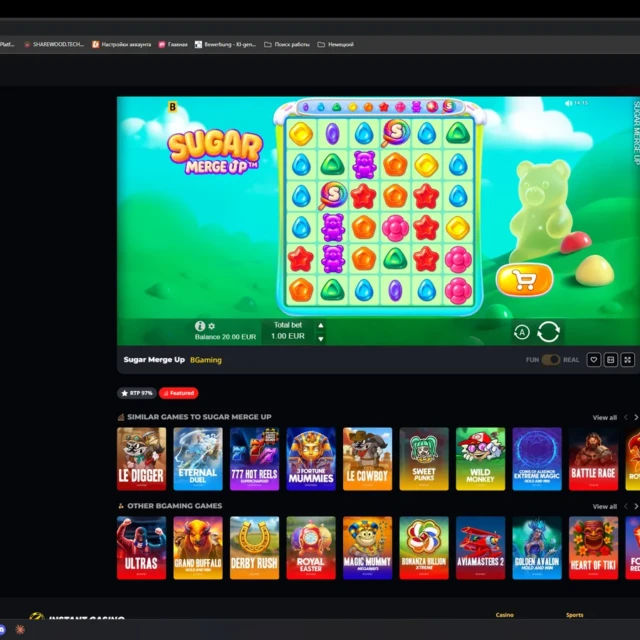 Instant Casino games lobby, live casino, and provider screens — screenshot 3 of 5