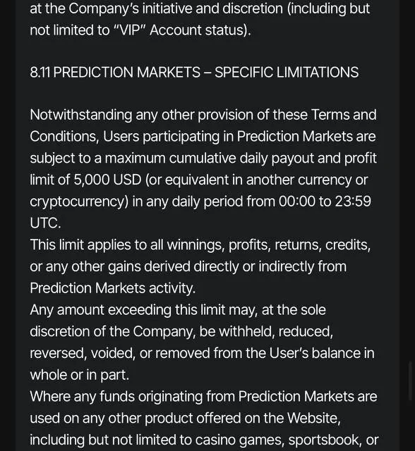 JustCasino Terms & Conditions, additional sections — screenshot 2 of 4