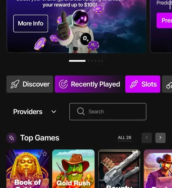 JustCasino games library, more jackpot and slot screens plus live RTP disclosure — screenshot 1 of 5