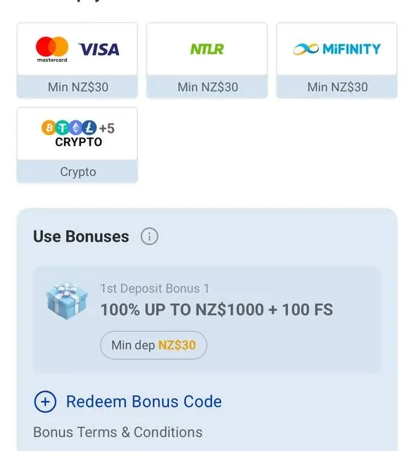 RocketSpin payment method screens shown before registration — screenshot 1 of 4