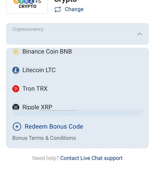 RocketSpin payment method screens shown before registration — screenshot 4 of 4