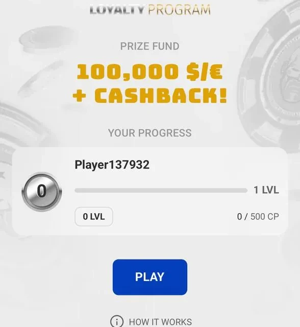 RocketSpin the loyalty/VIP program referenced by the Bonus Shop — screenshot 3 of 3