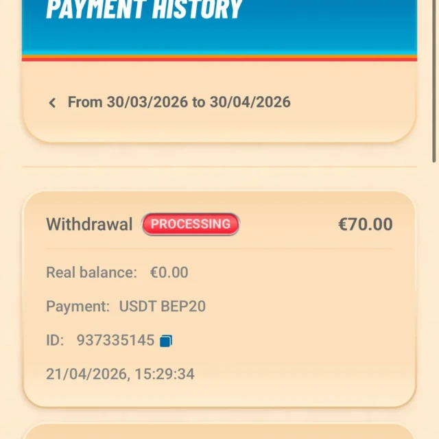 Vegasino the full 11-day withdrawal paper trail, status screen by status screen — screenshot 2 of 5