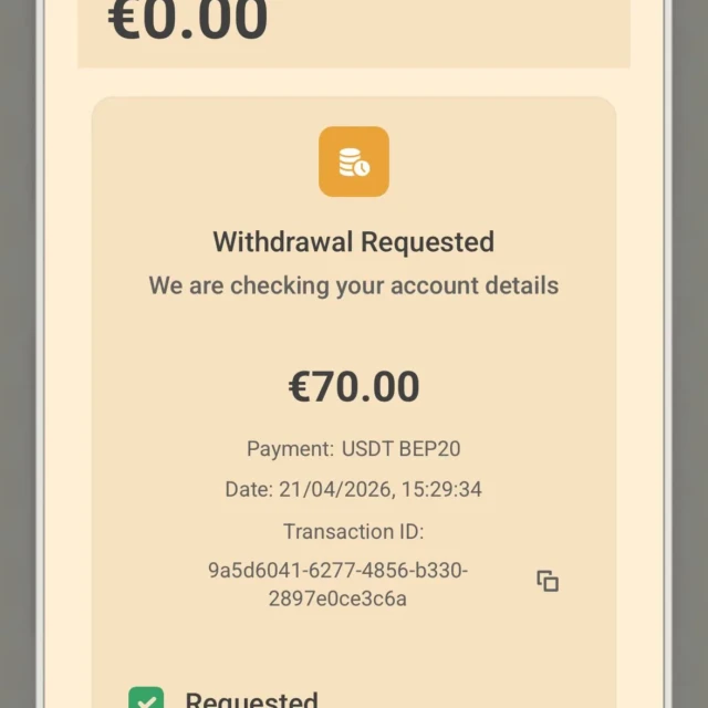 Vegasino the full 11-day withdrawal paper trail, status screen by status screen — screenshot 3 of 5