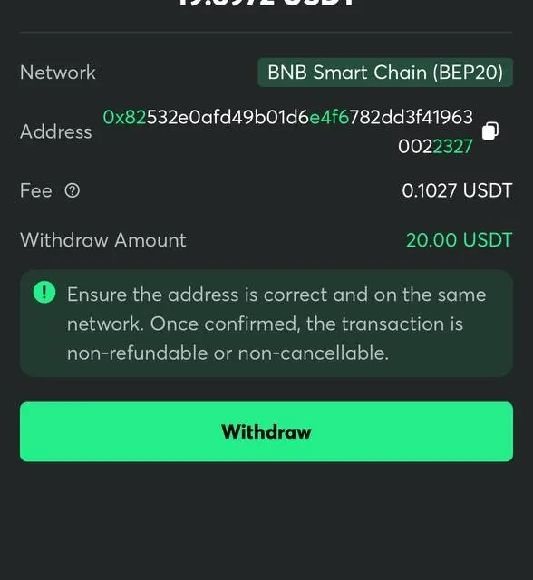 BC.Game withdrawal, full timestamped sequence from request to arrival — screenshot 1 of 2